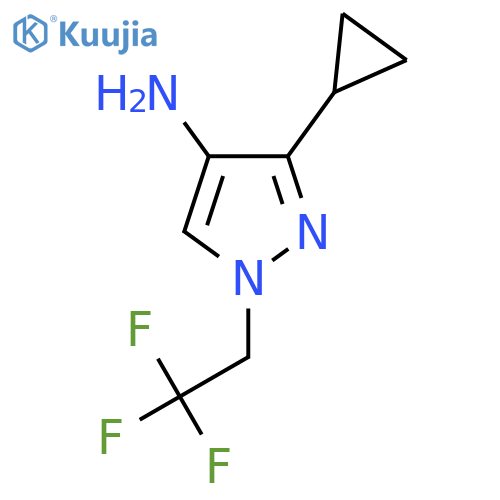 3-cyclopropyl-1-(2,2,2-trifluoroethyl)-1H-pyrazol-4-amine structure