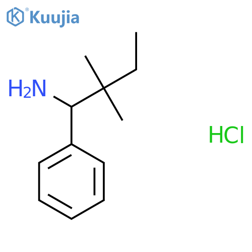 2,2-Dimethyl-1-phenylbutan-1-amine;hydrochloride structure