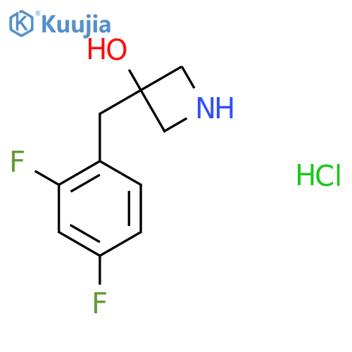 3-[(2,4-Difluorophenyl)methyl]azetidin-3-ol hydrochloride structure