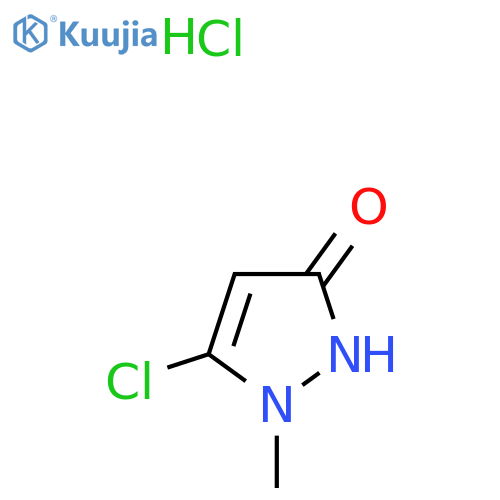 3-Chloro-2-methyl-1H-pyrazol-5-one;hydrochloride structure