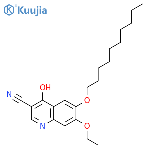3-Quinolinecarbonitrile, 6-(decyloxy)-7-ethoxy-4-hydroxy- structure