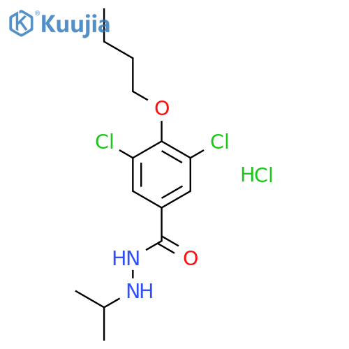 Benzoic acid,4-butoxy-3,5-dichloro-, 2-(1-methylethyl)hydrazide, hydrochloride (1:1) structure