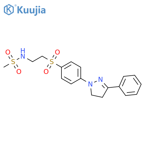Methanesulfonamide,N-[2-[[4-(4,5-dihydro-3-phenyl-1H-pyrazol-1-yl)phenyl]sulfonyl]ethyl]- structure