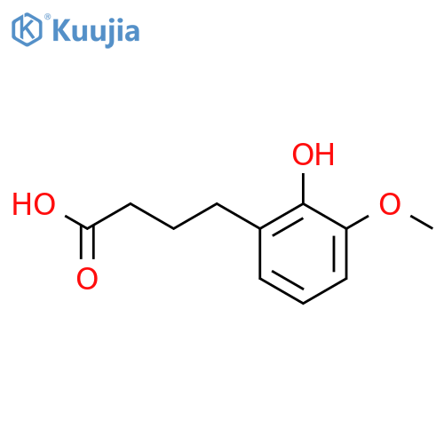 4-(2-hydroxy-3-methoxyphenyl)butanoic acid structure