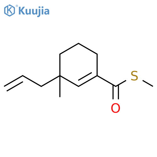 1-Cyclohexene-1-carbothioic acid, 3-methyl-3-(2-propenyl)-, S-methylester structure