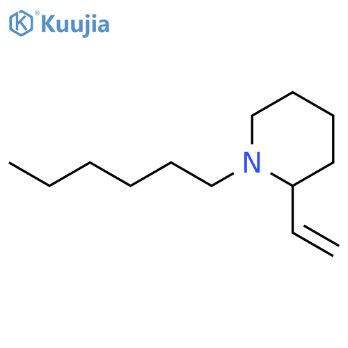 Piperidine, 2-ethenyl-1-hexyl- structure
