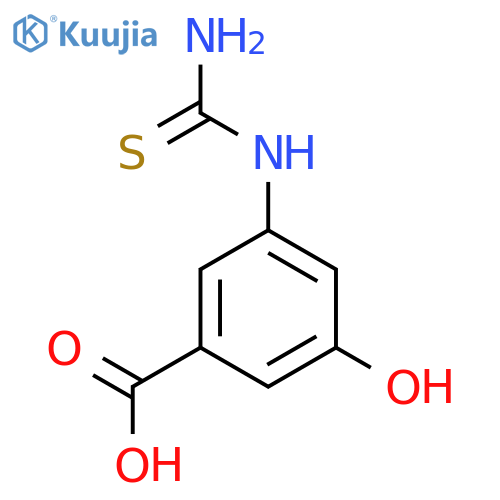 3-(Carbamothioylamino)-5-hydroxybenzoic acid structure