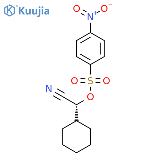 Benzenesulfonic acid, 4-nitro-, (R)-cyanocyclohexylmethyl ester structure