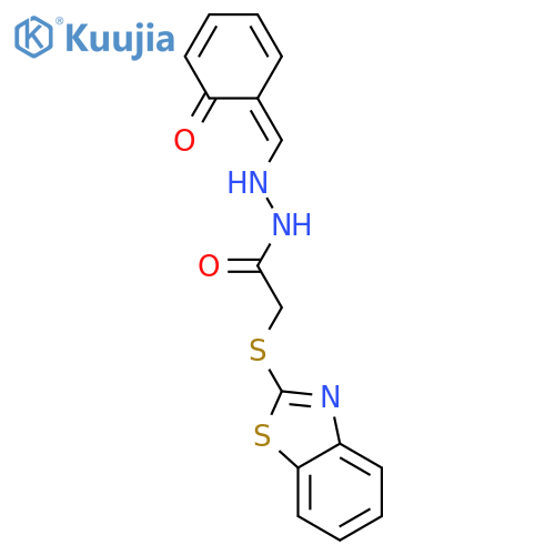 Acetic acid,2-(2-benzothiazolylthio)-, 2-[(2-hydroxyphenyl)methylene]hydrazide structure