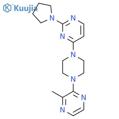 4-[4-(3-Methylpyrazin-2-yl)piperazin-1-yl]-2-(pyrrolidin-1-yl)pyrimidine structure