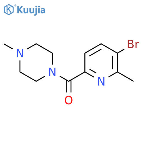 (5-Bromo-6-methylpyridin-2-yl)(4-methylpiperazin-1-yl)methanone structure