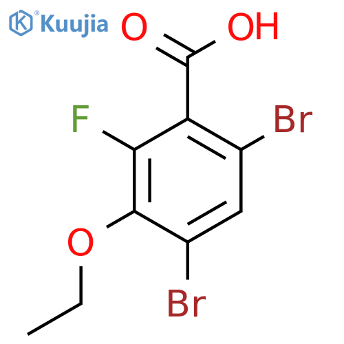 4,6-Dibromo-3-ethoxy-2-fluorobenzoic acid structure
