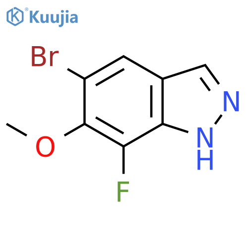 5-Bromo-7-fluoro-6-methoxy-1H-indazole structure