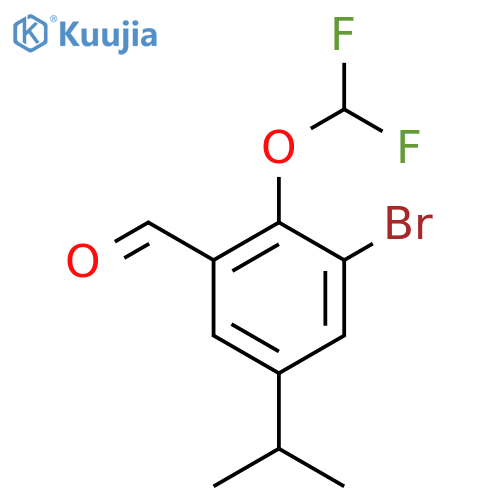 3-Bromo-2-(difluoromethoxy)-5-isopropylbenzaldehyde structure