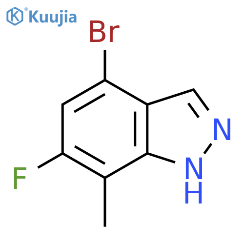 4-Bromo-6-fluoro-7-methyl-1H-indazole structure