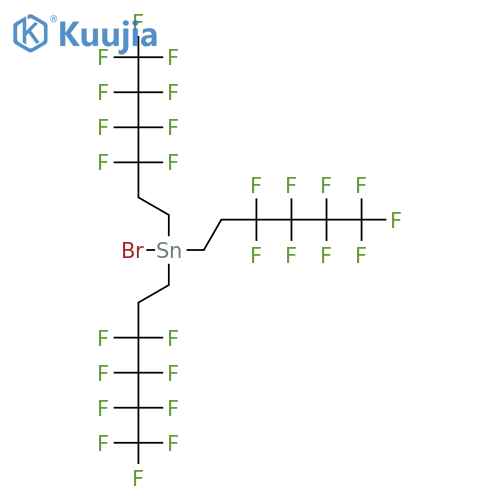 Bromotris(3,3,4,4,5,5,6,6,6-nonafluorohexyl)stannane structure