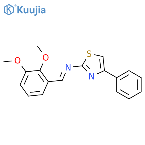 2-Thiazolamine,N-[(2,3-dimethoxyphenyl)methylene]-4-phenyl- structure