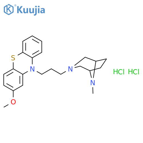 10H-Phenothiazine,2-methoxy-10-[3-(8-methyl-3,8-diazabicyclo[3.2.1]oct-3-yl)propyl]-,hydrochloride (1:2) structure