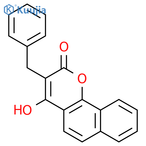 2H-Naphtho[1,2-b]pyran-2-one, 4-hydroxy-3-(phenylmethyl)- structure