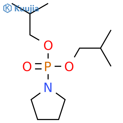 Phosphonic acid, 1-pyrrolidinyl-, bis(2-methylpropyl) ester structure