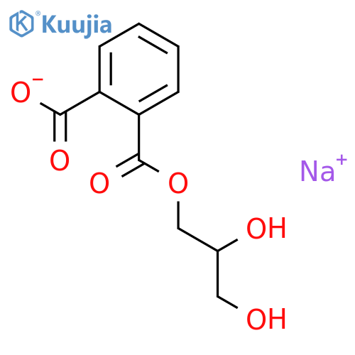 1,2-Benzenedicarboxylicacid, 1-(2,3-dihydroxypropyl) ester, sodium salt (1:1) structure