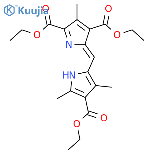 2H-Pyrrole-3,5-dicarboxylicacid, 2-[[4-(ethoxycarbonyl)-3,5-dimethyl-1H-pyrrol-2-yl]methylene]-4-methyl-,3,5-diethyl ester structure