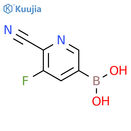Boronic acid, B-(6-cyano-5-fluoro-3-pyridinyl)- structure