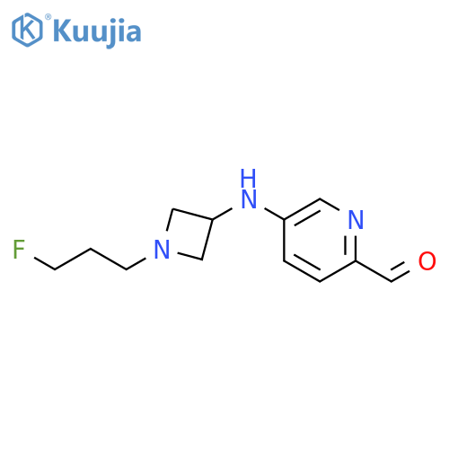 5-[[1-(3-fluoropropyl)azetidin-3-yl]amino]pyridine-2-carbaldehyde structure