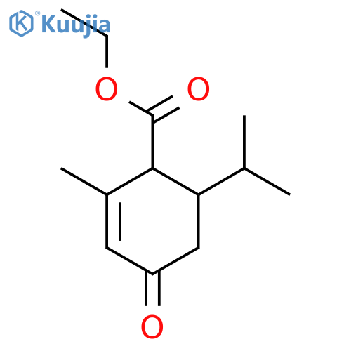 2-Cyclohexene-1-carboxylicacid, 2-methyl-6-(1-methylethyl)-4-oxo-, ethyl ester structure