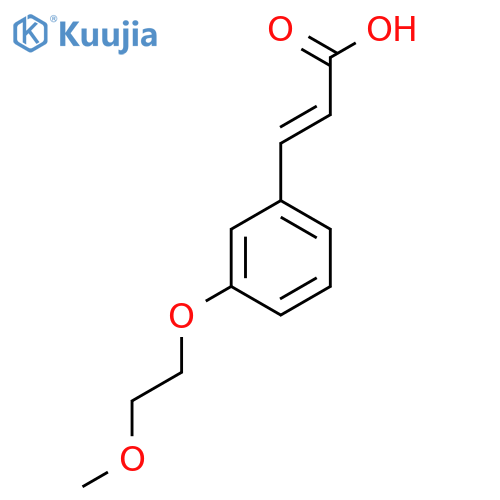 (2E)-3-3-(2-methoxyethoxy)phenylprop-2-enoic acid structure