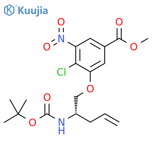 (R)-3-(2-Bocamino-pent-4-enyloxy)-4-chloro-5-nitro-benzoic acid methyl ester structure