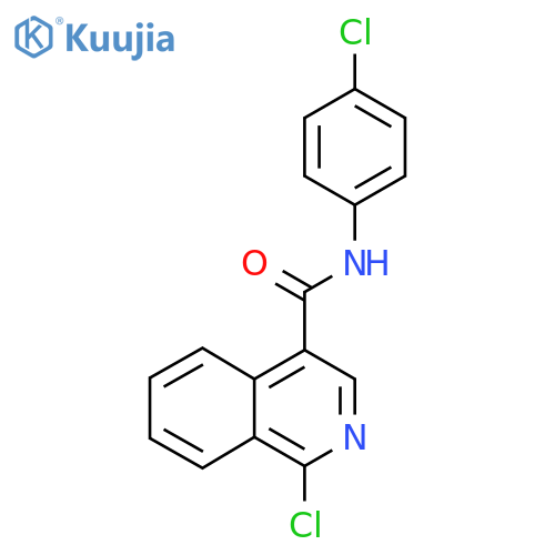 1-CHLORO-N-(4-CHLOROPHENYL)-4-ISOQUINOLINECARBOXAMIDE structure