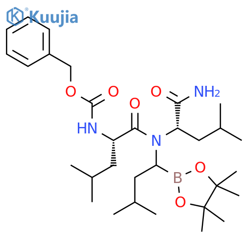 L-Leucinamide,N-[(phenylmethoxy)carbonyl]-L-leucyl-N-[3-methyl-1-(4,4,5,5-tetramethyl-1,3,2-dioxaborolan-2-yl)butyl]- structure