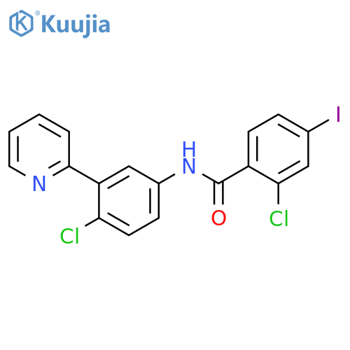 2-Chloro-N-[4-chloro-3-(2-pyridinyl)phenyl]-4-iodobenzamide structure