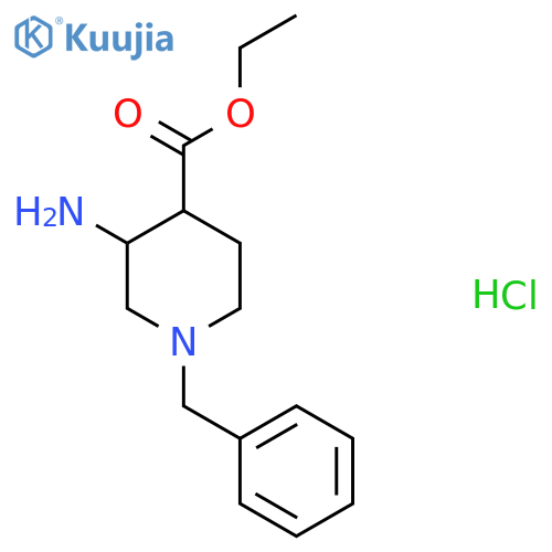 3-Amino-1-benzyl-piperidine-4-carboxylic acid ethyl ester hydrochloride structure