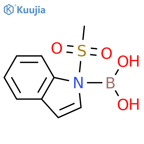 1-Methanesulfonyl-1H-indole-boronic acid structure