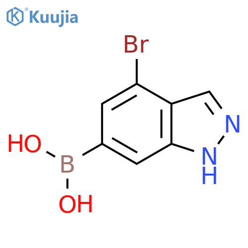 4-Bromo-1H-indazole-6-boronic acid structure