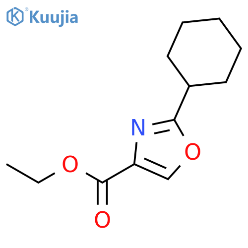 4-OXAZOLECARBOXYLIC ACID, 2-CYCLOHEXYL-, ETHYL ESTER structure