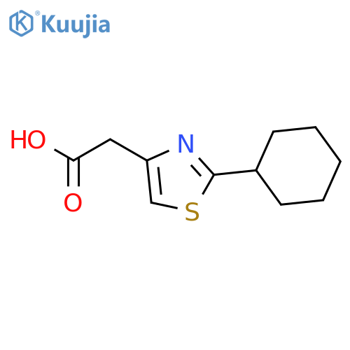 4-Thiazoleacetic acid, 2-cyclohexyl- structure