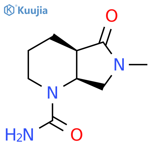 rac-(4aR,7aS)-6-methyl-5-oxo-octahydro-1H-pyrrolo[3,4-b]pyridine-1-carboxamide structure
