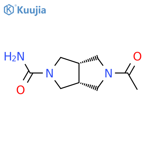 (3aR,6aS)-5-acetyl-octahydropyrrolo[3,4-c]pyrrole-2-carboxamide structure