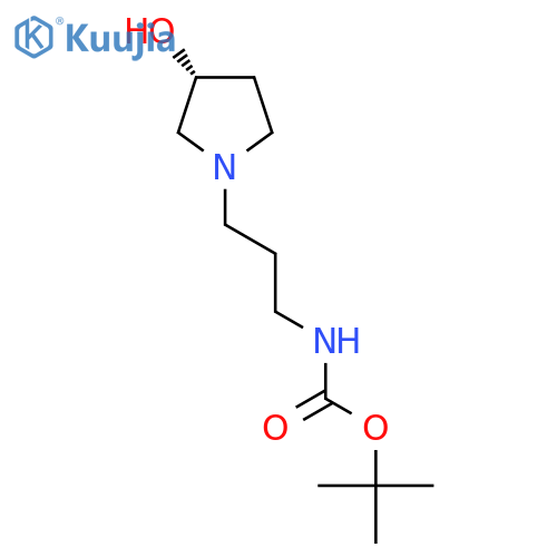 tert-butyl N-{3-[(3R)-3-hydroxypyrrolidin-1-yl]propyl}carbamate structure
