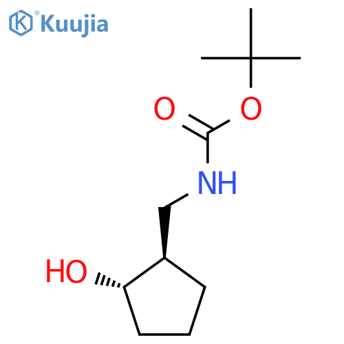 tert-Butyl (((1R,2S)-2-hydroxycyclopentyl)methyl)carbamate structure