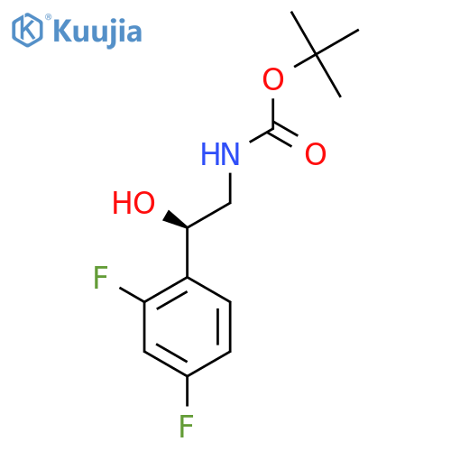 tert-butyl N-[(2R)-2-(2,4-difluorophenyl)-2-hydroxyethyl]carbamate structure