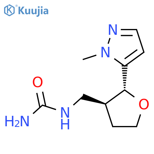 [(2R,3S)-2-(2-Methylpyrazol-3-yl)oxolan-3-yl]methylurea structure