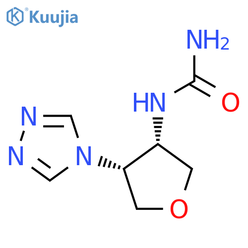 rac-[(3R,4S)-4-(4H-1,2,4-triazol-4-yl)oxolan-3-yl]urea structure