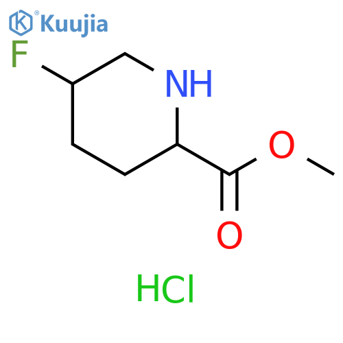 2-Piperidinecarboxylic acid, 5-fluoro-, methyl ester, hydrochloride (1:1) structure