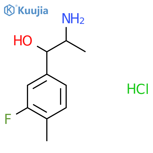 2-Amino-1-(3-fluoro-4-methylphenyl)propan-1-ol hydrochloride structure