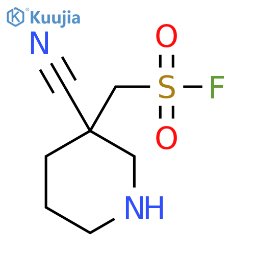 (3-Cyanopiperidin-3-yl)methanesulfonyl fluoride structure