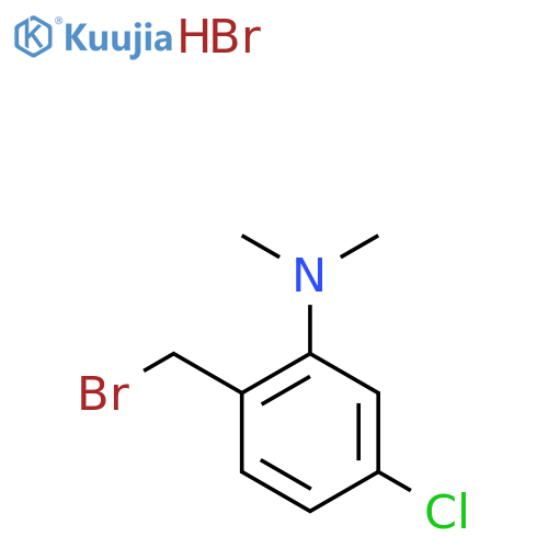 2-(bromomethyl)-5-chloro-N,N-dimethylaniline hydrobromide structure